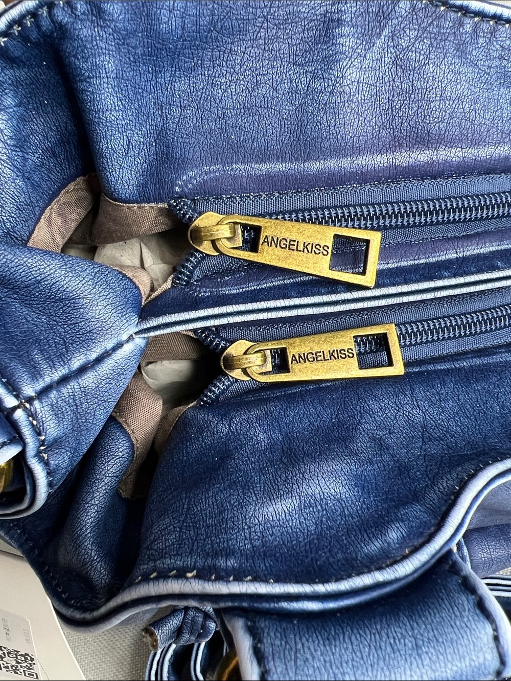 Angel Kiss Y2K Inspired Indigo Denim-Style Shoulder Bag with Detachable Strap - Picture 8 of 15
